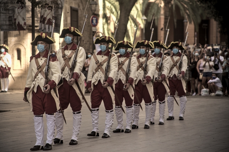 Cambio de Guardia de Honor en La Almudaina de Palma de Mallorca